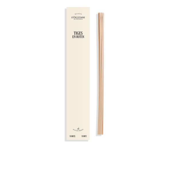 Set of 10 rattan reeds