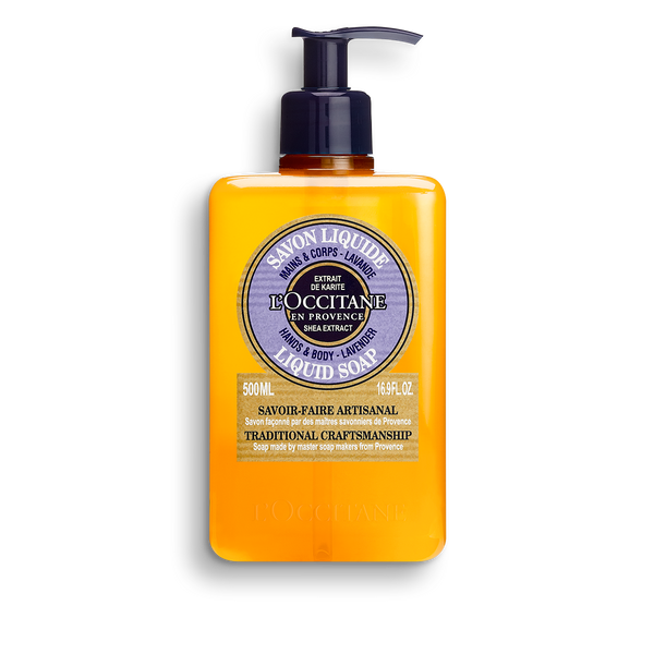 Shea Lavender Liquid Soap (Fjölskyldustærð)